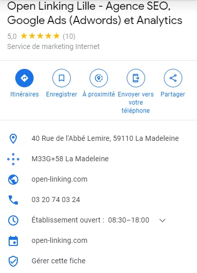 Modifier Fiche Google My Business
