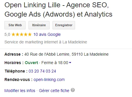 Proprietaire Fiche Google My Business
