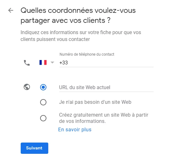 Renseigner Informations Google My Business