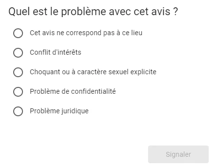 Signaler Avis Google My Business