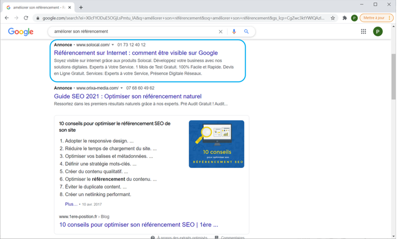 Exemple Annonce SEA