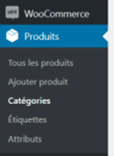 création catégorie woocommerce