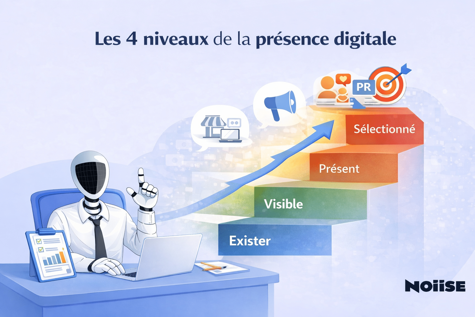 Les 4 niveaux de la présence digitale : de l’existence à la sélection